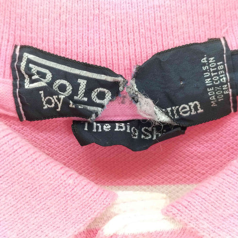 ポロバイラルフローレン Polo by RALPH LAUREN USA製 The Big Shirt ボーダーポロシャツ メンズ JPN:M