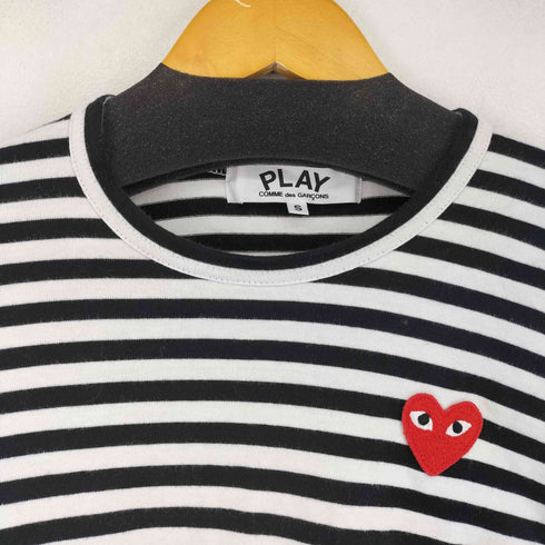 プレイコムデギャルソン PLAY COMME des GARCONS AD2017 ハートワッペン ボーダーカットソー レディース JPN:S