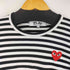プレイコムデギャルソン PLAY COMME des GARCONS AD2017 ハートワッペン ボーダーカットソー レディース JPN:S