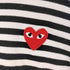 プレイコムデギャルソン PLAY COMME des GARCONS AD2017 ハートワッペン ボーダーカットソー レディース JPN:S