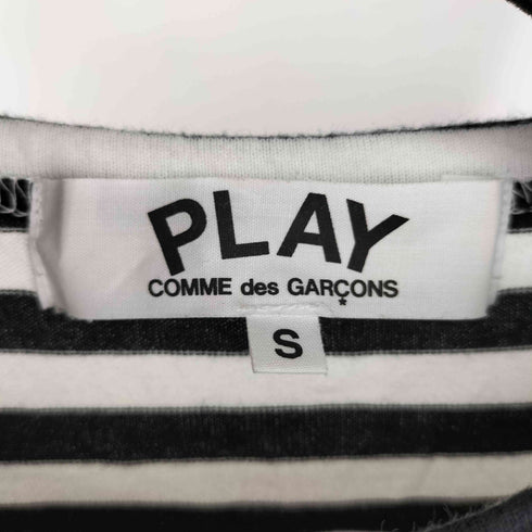 プレイコムデギャルソン PLAY COMME des GARCONS AD2017 ハートワッペン ボーダーカットソー レディース JPN:S