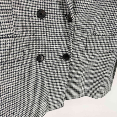 ザラ ZARA 千鳥格子ダブルブレストテーラードジャケット レディース US M
