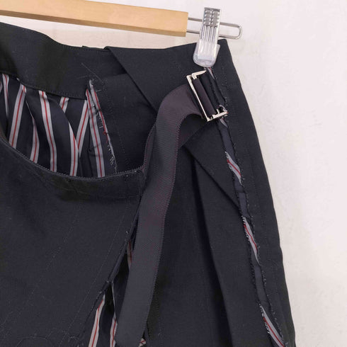 サカイ Sacai ストライプ切替 デニム地ドッキングラップスカート レディース JPN:1