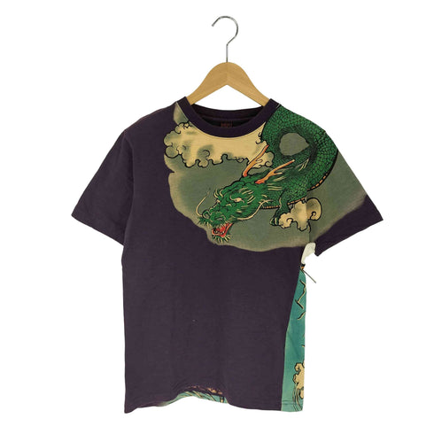 クロップドヘッズ CROPPED HEADS 和柄 ドラゴン 虎 プリント クルーネックTシャツ メンズ JPN:S