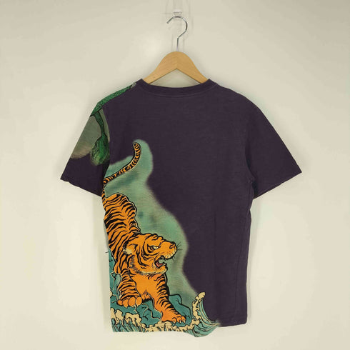 クロップドヘッズ CROPPED HEADS 和柄 ドラゴン 虎 プリント クルーネックTシャツ メンズ JPN:S