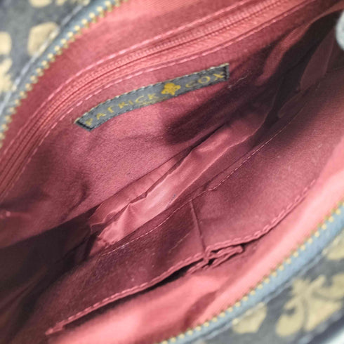 パトリックコックス PATRICK COX レザーパイピング 総柄ショルダーバッグ レディース