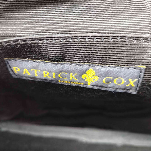 パトリックコックス PATRICK COX レザーパイピング 総柄スクエアショルダーバッグ レディース