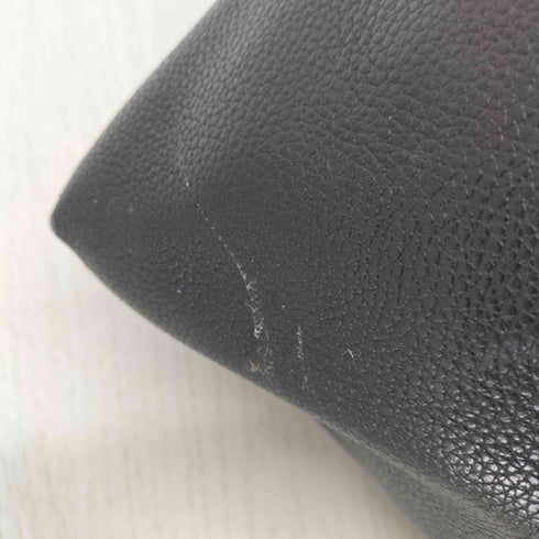 エンポリオアルマーニ EMPORIO ARMANI シボ革 レザーショルダーバッグ ロゴプレート レディース ONE SIZE