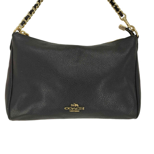 コーチ COACH ロゴプレート チェーン レザー ワンショルダーバッグ レディース