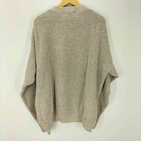 エディーバウアー Eddie Bauer 90S-00s USA製 白タグ ヘンリーネック コットンローゲージニット メンズ JPN:L