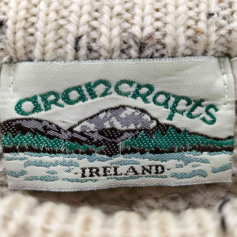 アランクラフト aran crafts 90S アランニット フィッシャーマンニット メンズ JPN:XL