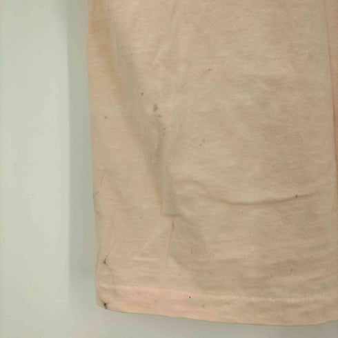 プリントクルーネックTシャツ 裾袖シングル メンズ
