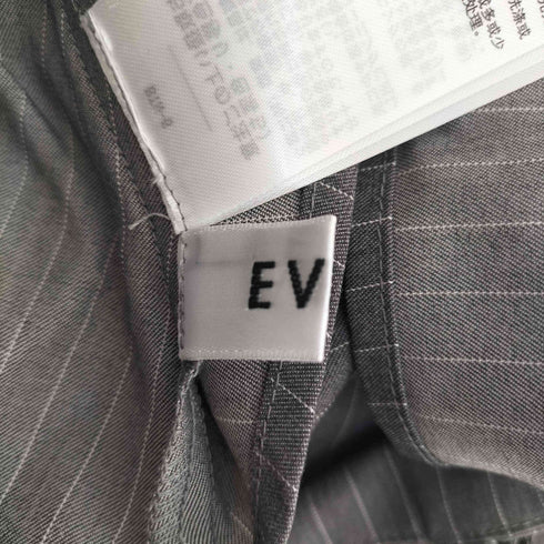 エヴリス EVRIS ピンストライプペプラムビスチェ ピンストライプサイドドロストワイドパンツ セットアップ可能 レディース FREE