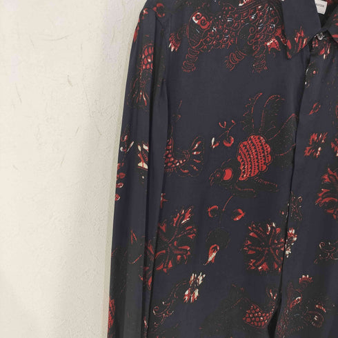 ドリスヴァンノッテン DRIES VAN NOTEN 総柄 レーヨン 比翼シャツ メンズ JPN:48