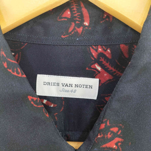 ドリスヴァンノッテン DRIES VAN NOTEN 総柄 レーヨン 比翼シャツ メンズ JPN:48
