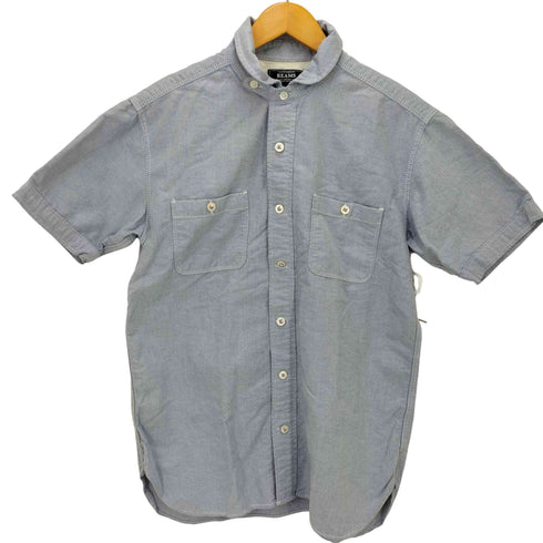 ビームス BEAMS ラウンドカラー S/S オックスシャツ メンズ import:L