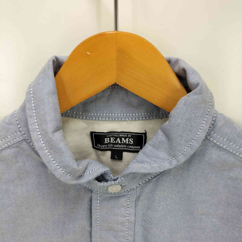 ビームス BEAMS ラウンドカラー S/S オックスシャツ メンズ import:L