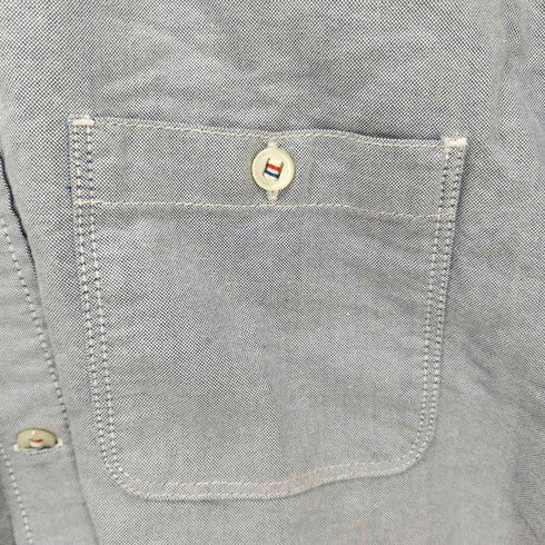 ビームス BEAMS ラウンドカラー S/S オックスシャツ メンズ import:L