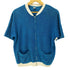 ジャンセン jantzen 70S USA製 ビーチシャツ パイル地 ジップアップシャツ メンズ JPN:M