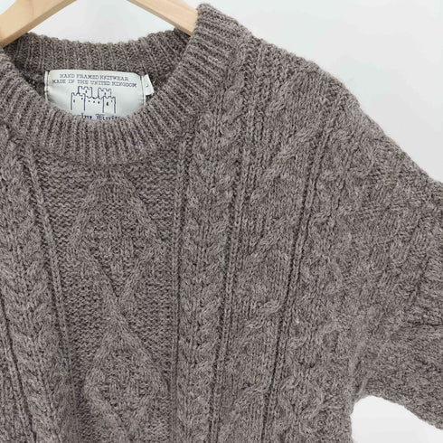 Oldderby Knitwear 英国製 ローゲージ フィッシャーマンニット アランニット メンズ import:L