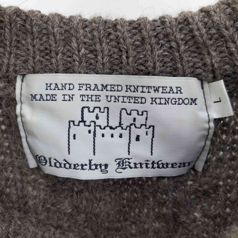 Oldderby Knitwear 英国製 ローゲージ フィッシャーマンニット アランニット メンズ import:L