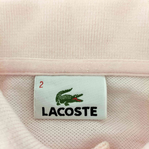 ラコステ LACOSTE ロゴ刺繍 鹿の子ポロシャツ レディース JPN:2