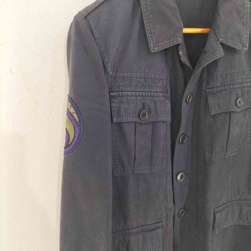 ドリスヴァンノッテン DRIES VAN NOTEN WES WILSON ワッペン バックプリント ミリタリージャケット メンズ JPN:46