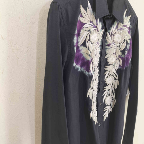 ドリスヴァンノッテン DRIES VAN NOTEN タイダイ フラワー エンブロイダリー シャツ メンズ JPN:48