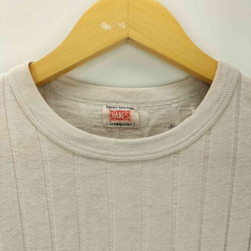 ヘインズ Hanes 40S ポケット付き リブクルーネックTシャツ メンズ