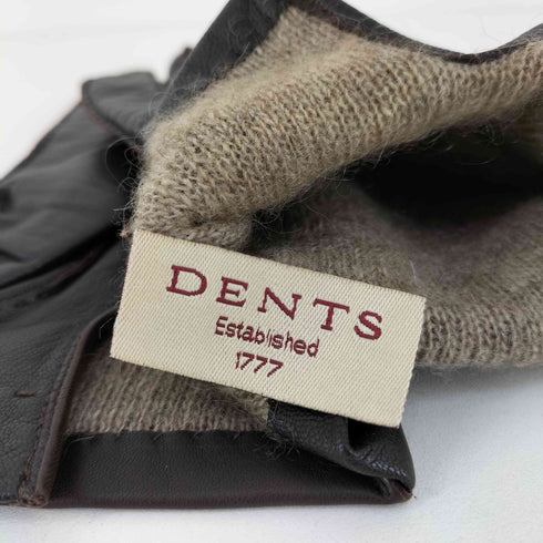 DENTS 裏地カシミア100 レザーグローブ メンズ