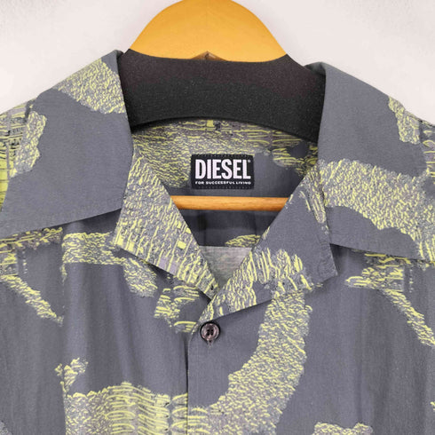 ディーゼル DIESEL S-FRANK-A 総柄オープンカラー S/S シャツ メンズ EUR:52