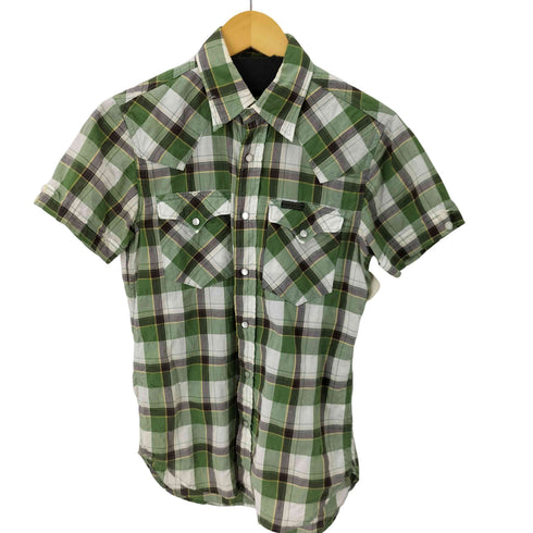 ヒステリックグラマー HYSTERIC GLAMOUR S/Sウエスタンチェックシャツ ダブルポケット スナップボタン メンズ JPN:S