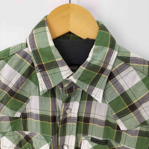 ヒステリックグラマー HYSTERIC GLAMOUR S/Sウエスタンチェックシャツ ダブルポケット スナップボタン メンズ JPN:S