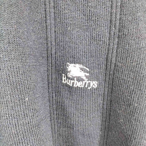 バーバリーズ BURBERRYS 90S ワンポイントロゴ刺繍 レザーパッチコマンドセーターニット メンズ
