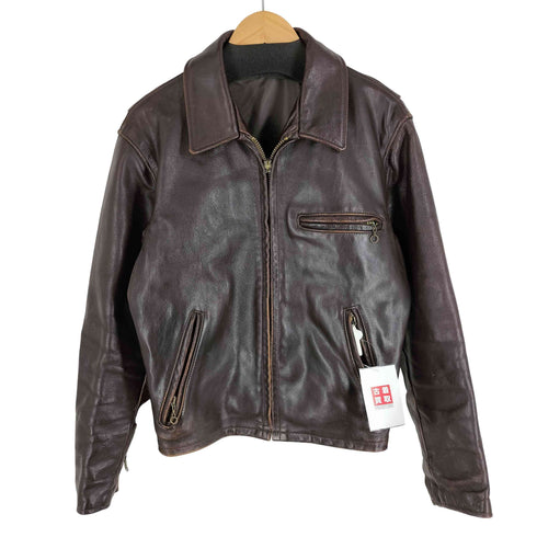 ショット Schott 642VS 襟付 シングルライダースジャケット メンズ US:36