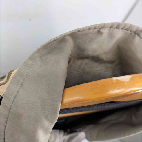 バーバリーズ BURBERRYS 90S 裏地チェック フーデットステンカラダウンーコート ライナー付 メンズ import:M