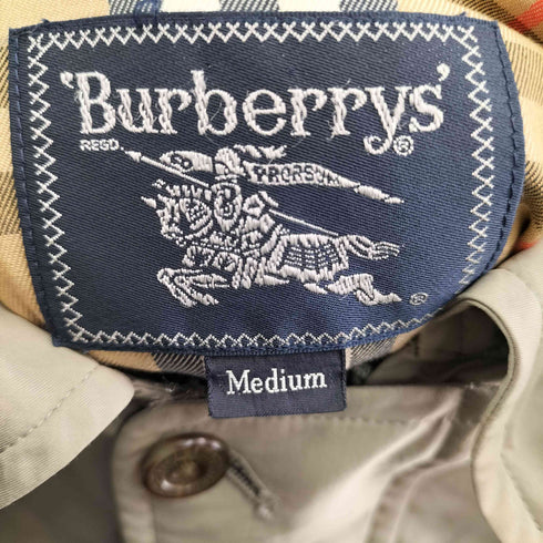 バーバリーズ BURBERRYS 90S 裏地チェック フーデットステンカラダウンーコート ライナー付 メンズ import:M