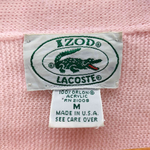 アイゾッドラコステ IZOD LACOSTE 80s-90s USA製 アクリルカーディガン メンズ M