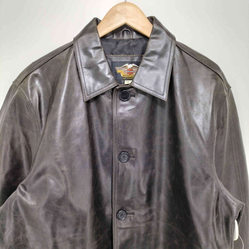 ハーレーダビッドソン HARLEY-DAVIDSON カウレザー カーコート メンズ import:L
