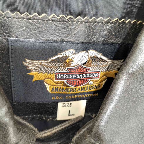 ハーレーダビッドソン HARLEY-DAVIDSON カウレザー カーコート メンズ import:L