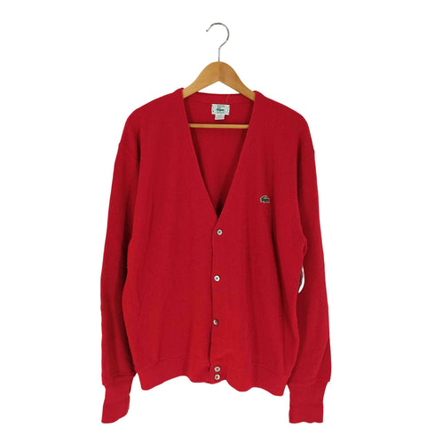アイゾッドラコステ IZOD LACOSTE USA製 ロゴワッペン アクリルニットカーディガン メンズ import:L