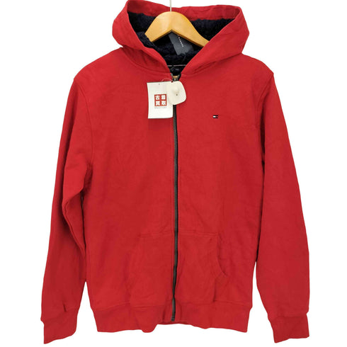 トミーヒルフィガー TOMMY HILFIGER ワンポイントロゴ ジップアップ パーカー 裏地ボア メンズ import:XL