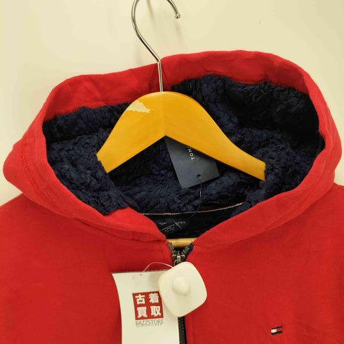 トミーヒルフィガー TOMMY HILFIGER ワンポイントロゴ ジップアップ パーカー 裏地ボア メンズ import:XL