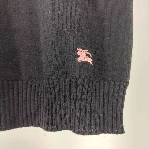 バーバリーブルーレーベル BURBERRY BLUE LABEL 裾ロゴ刺繍 クルーネック ニットTシャツ レディース EUR:38