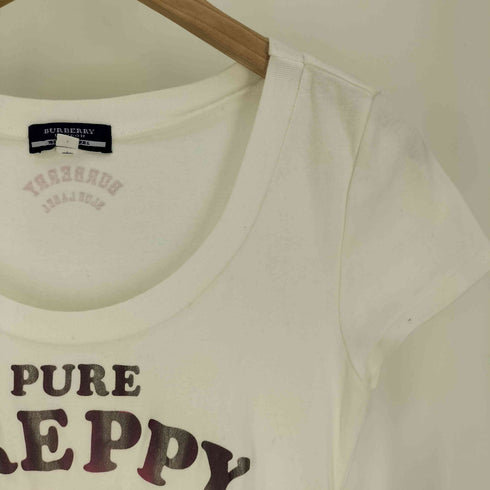 バーバリーブルーレーベル BURBERRY BLUE LABEL PURE PREPPY GIRL プリント UネックTシャツ Y2K レディース EUR:38