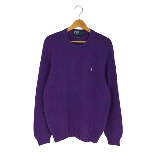 ポロバイラルフローレン Polo by RALPH LAUREN ポニー刺繍 クルーネック コットンニット メンズ import:M