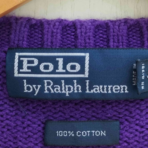 ポロバイラルフローレン Polo by RALPH LAUREN ポニー刺繍 クルーネック コットンニット メンズ import:M