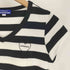 バーバリーブルーレーベル BURBERRY BLUE LABEL ハートロゴ刺繍 ボーダー Vネック Tシャツ レディース EUR:38
