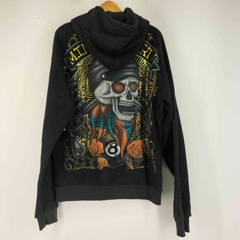 MINUTE MIRTH プリントデザインパーカー スカル メンズ import:XL