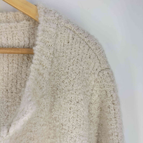 ザラ ZARA BOUCLE KNIT CARDIGAN ブークレ ニット カーディガン レディース import:L